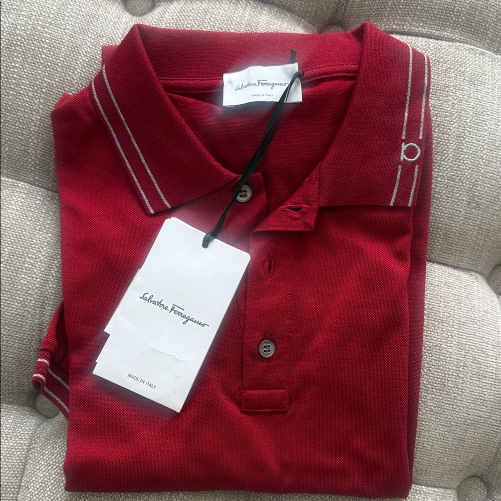 Salvatore Ferragamo Classic Red Polo Shirt